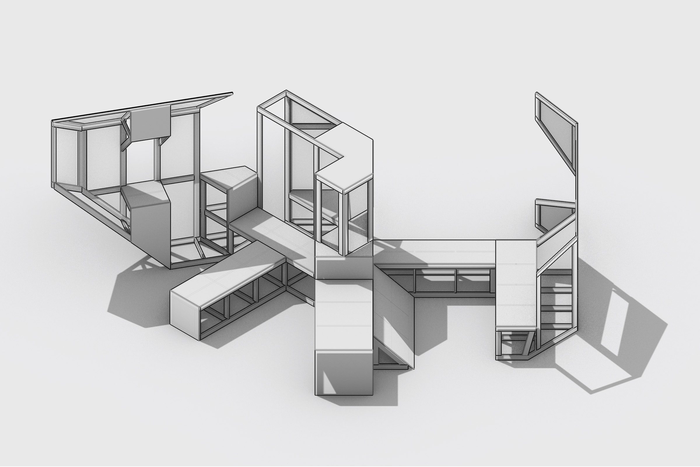Model overall axonometric view