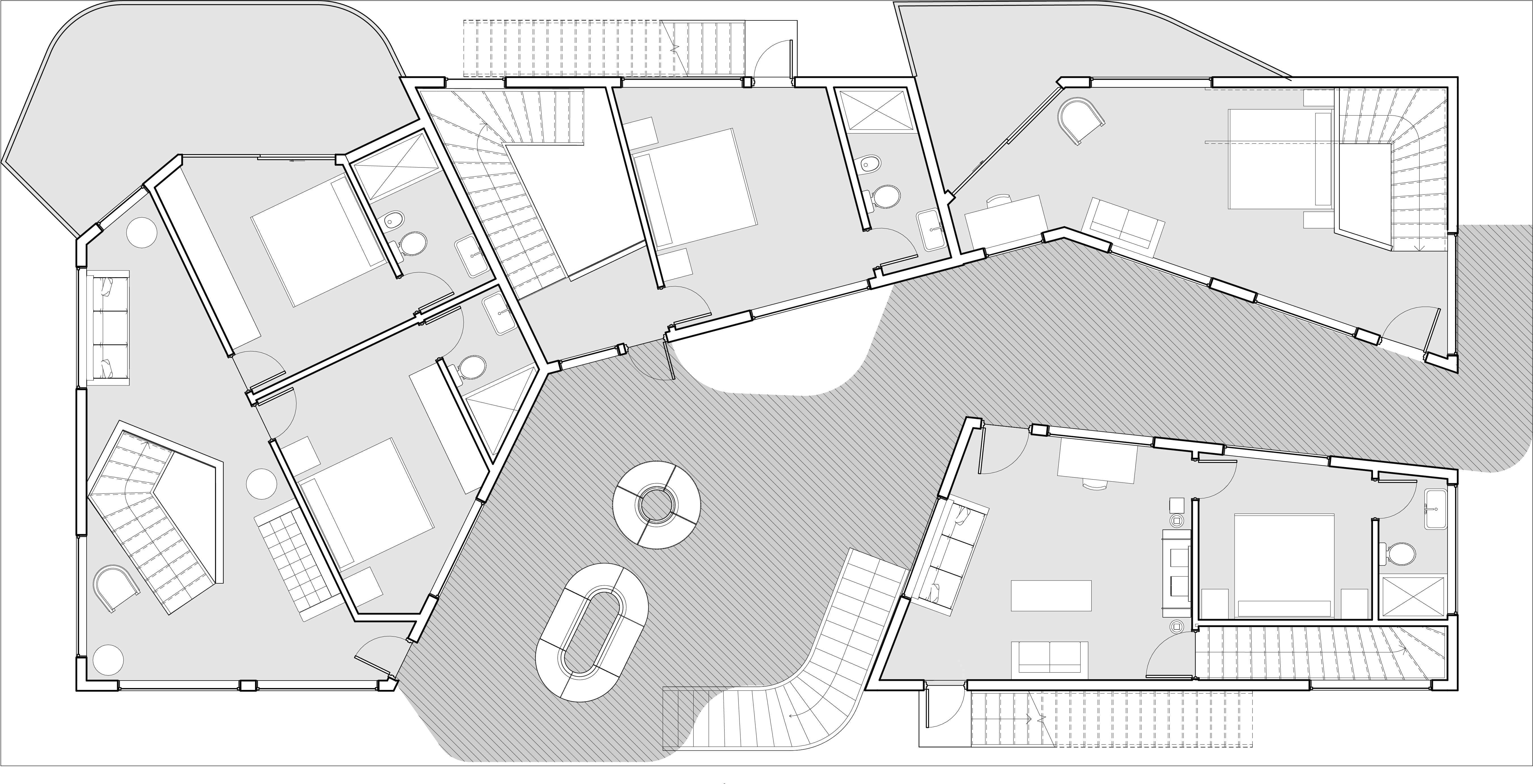 Level 2 floor plan of THE SPACE BETWEEN collective housing
